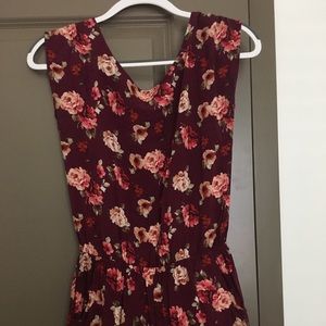Floral short sleeve romper